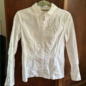 NWOT White pullover shirt from Mango, size 4